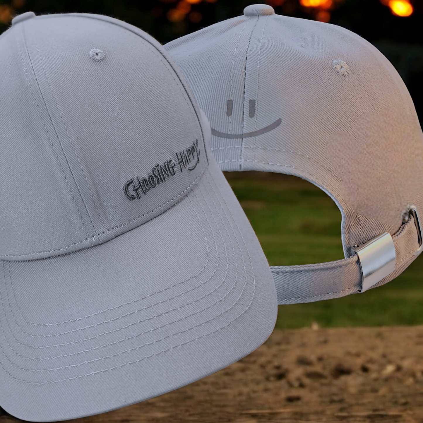Choosing Happy Buckle Back Hats