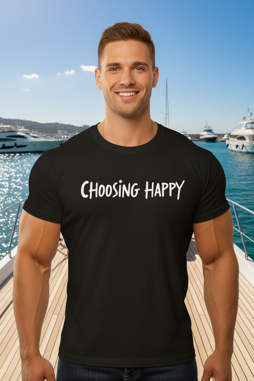 Choosing Happy Bold Signature Tee