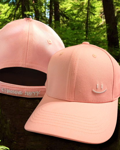 Choosing Happy Velcro Back Hats
