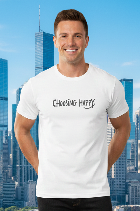Choosing Happy Bold Signature Tee