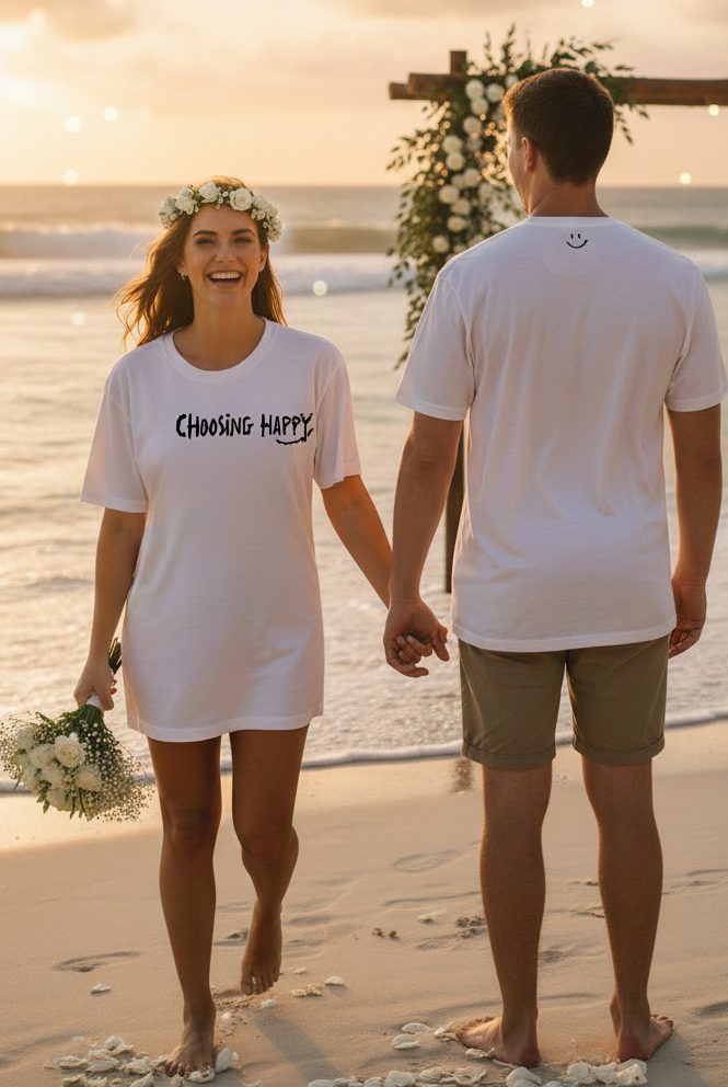 Choosing Happy Bold Signature Tee